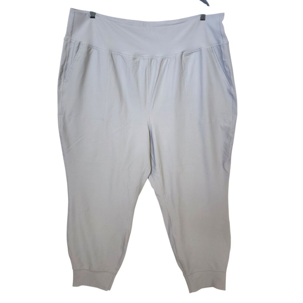 Old Navy Powersoft High-Rise Ankle Jogger Pants Womens 3X Gray NWT